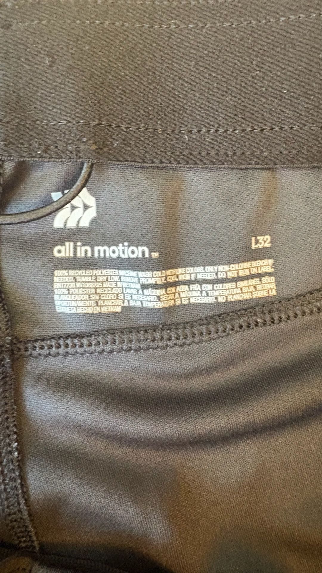 All In Motion Pants Size L32 Black Athletic Joggers 4