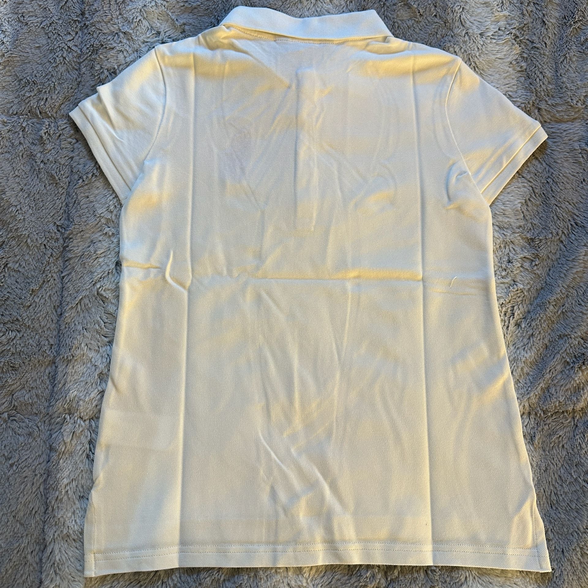 New Polo Ralph Lauren Polo Shirt Size L 12-14 White Red Big Pony Cotton 3
