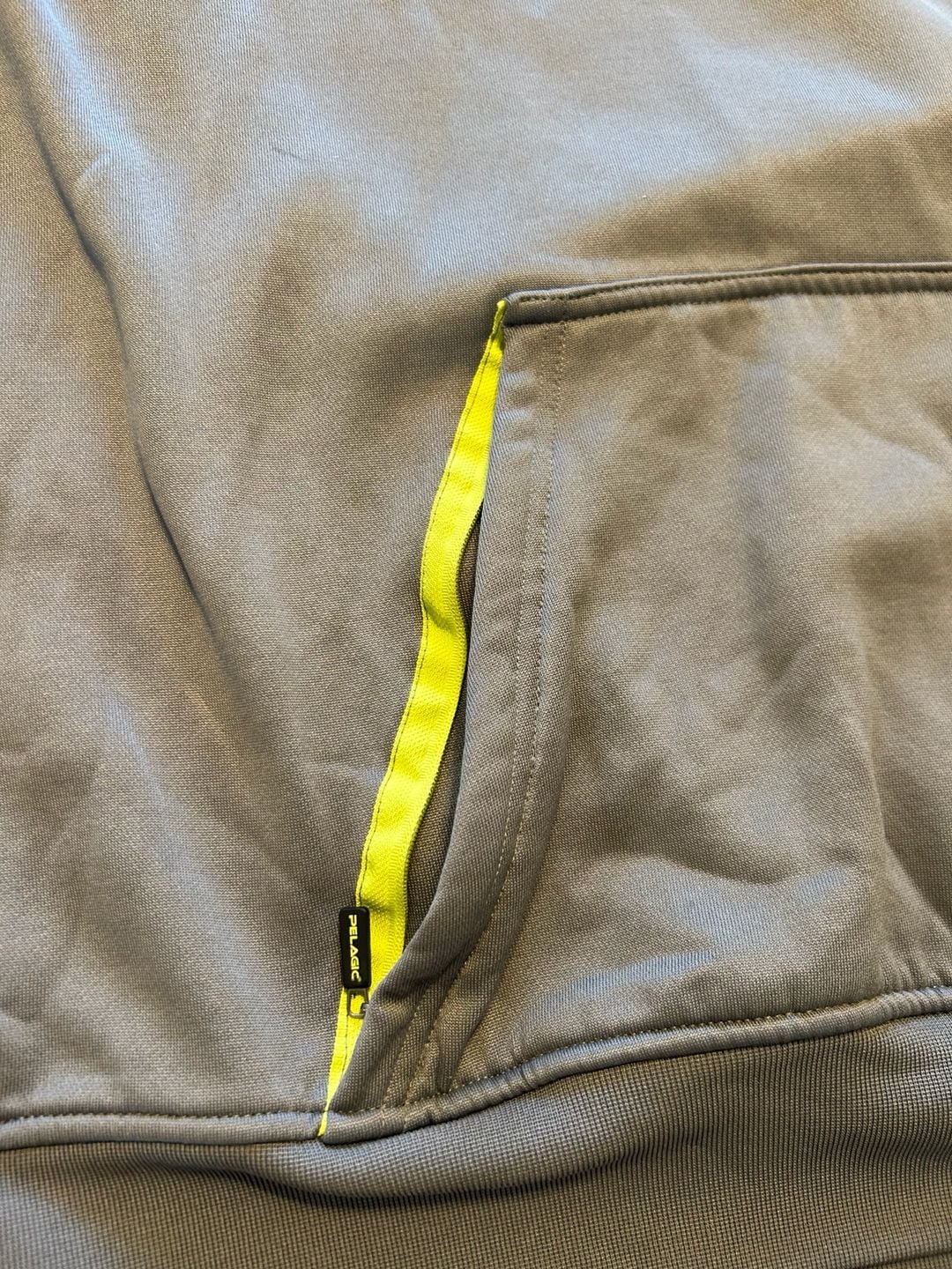 Pelagic Hoodie Gray Neon Yellow Fishing Sweatshirt 9