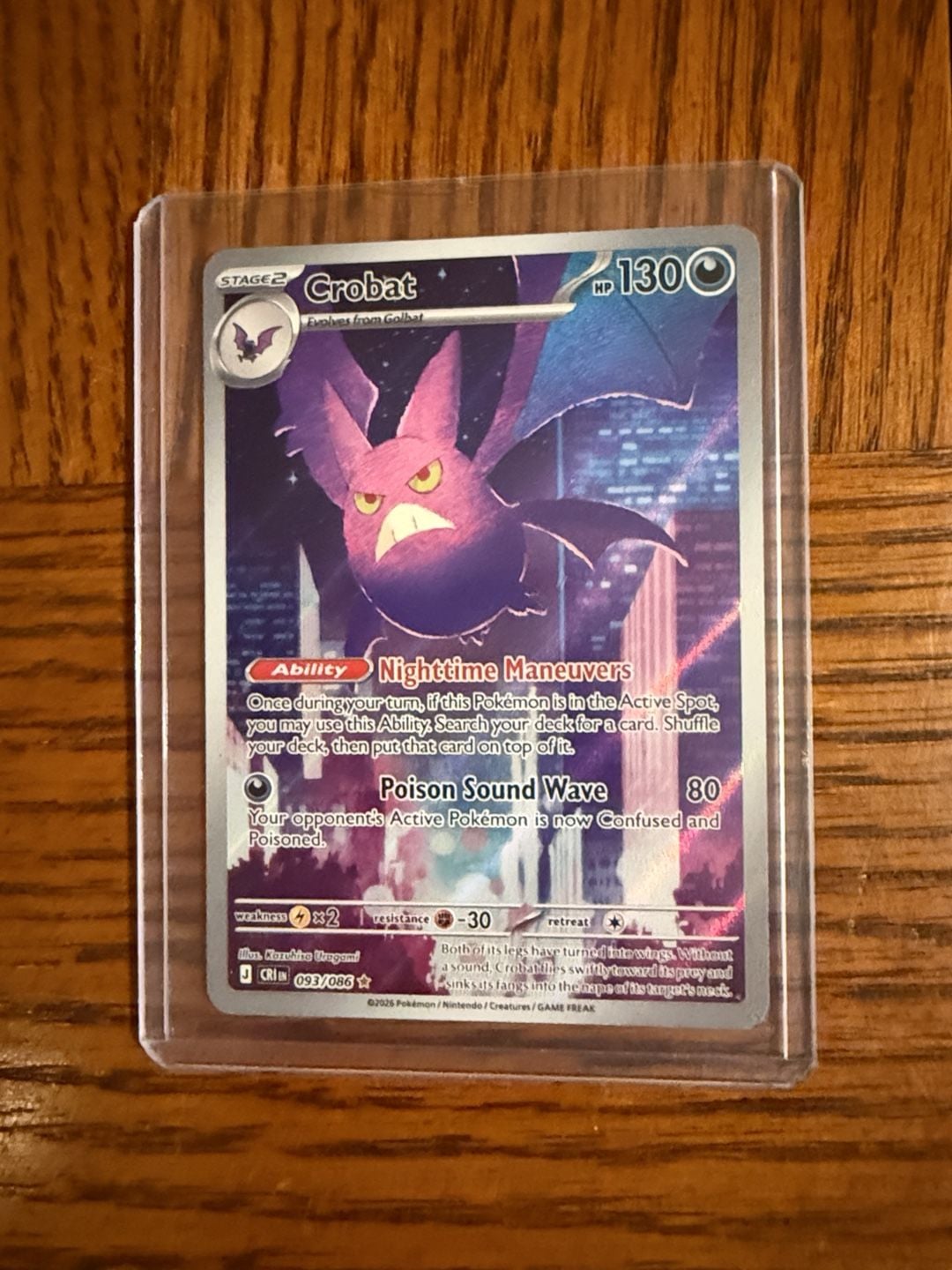Pokemon Crobat 093/086 Secret Rare Trading Card 1