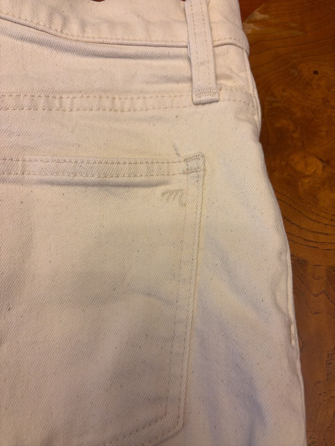 Madewell Denim Shorts White Raw Hem size 27 4
