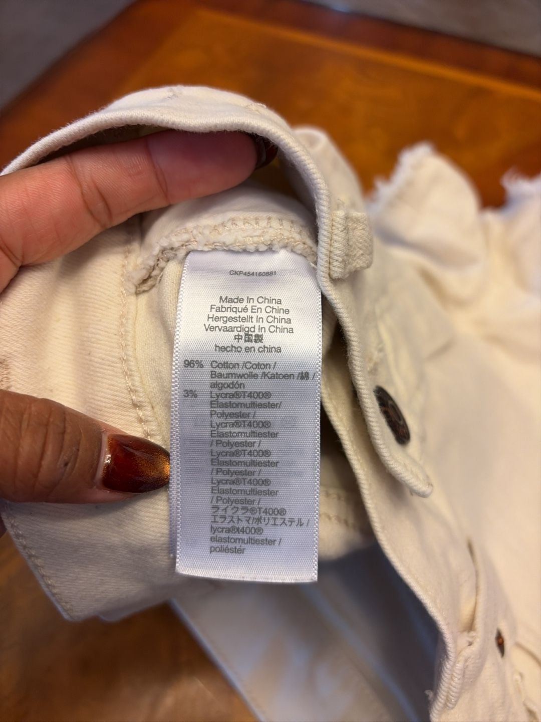 Madewell Denim Shorts White Raw Hem size 27 7