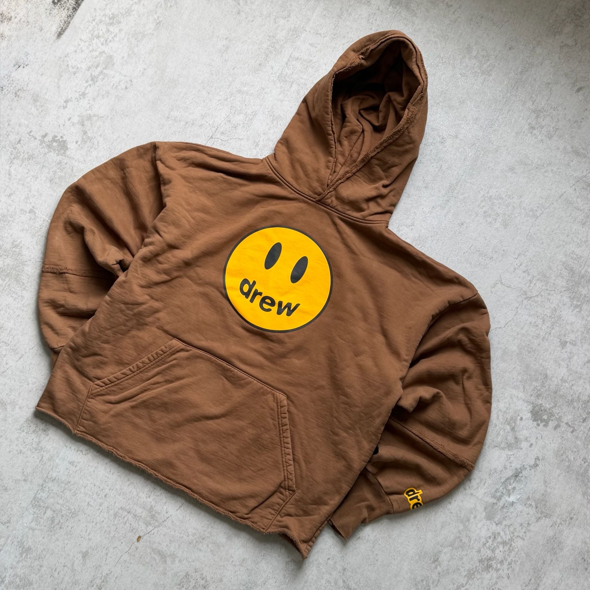 drew house Mascot Deconstructed Hoodie Size S Brown 2