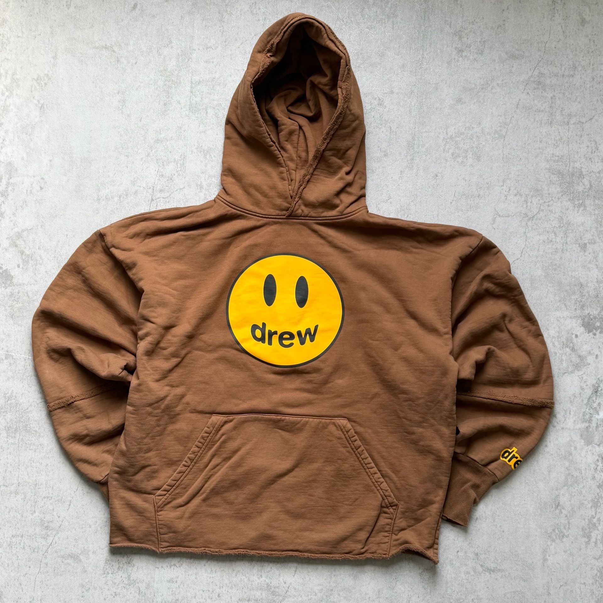 drew house Mascot Deconstructed Hoodie Size S Brown 3