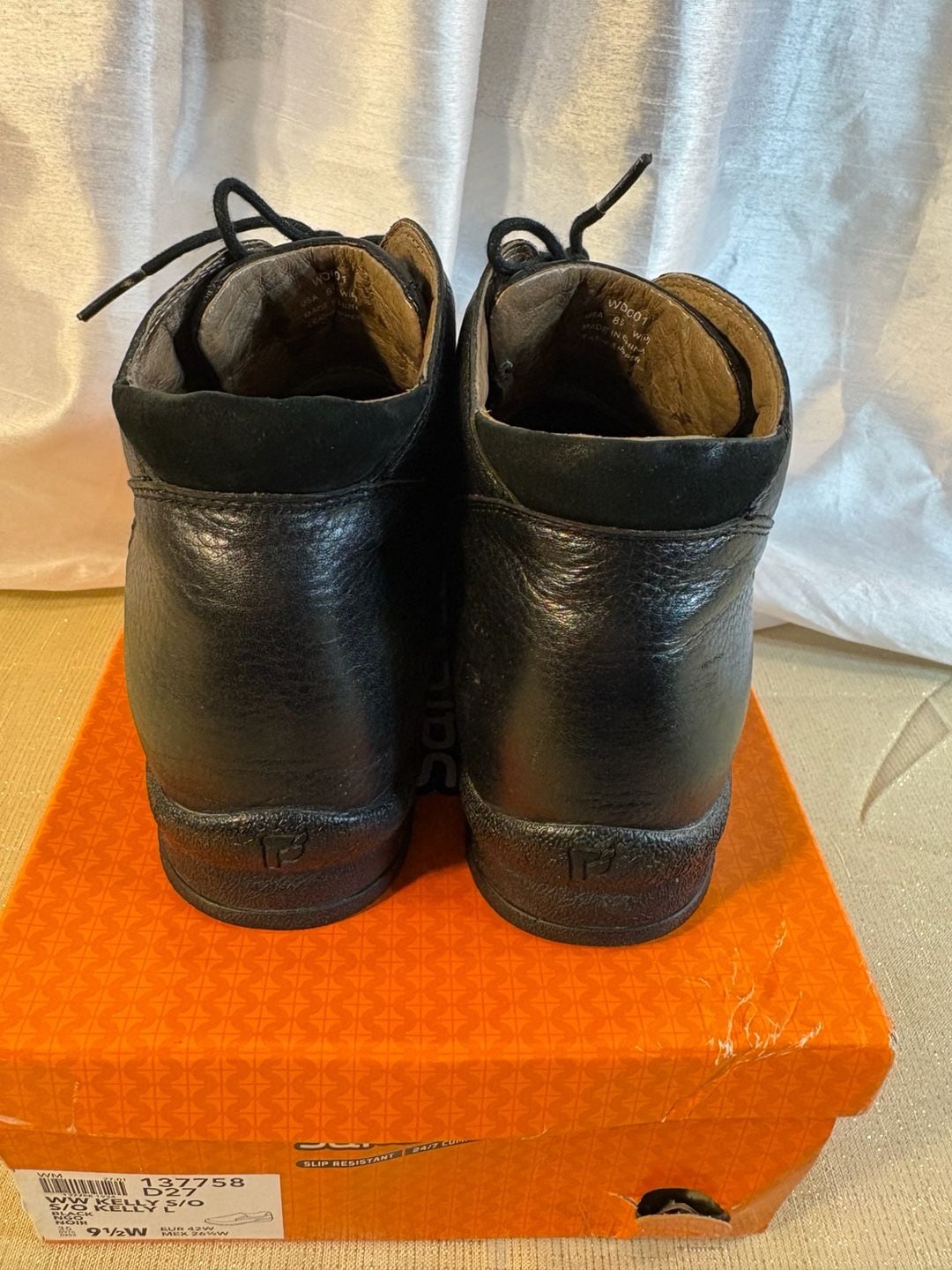 Propét Kelly WD001 Size 8.5W Black Leather Boots 6
