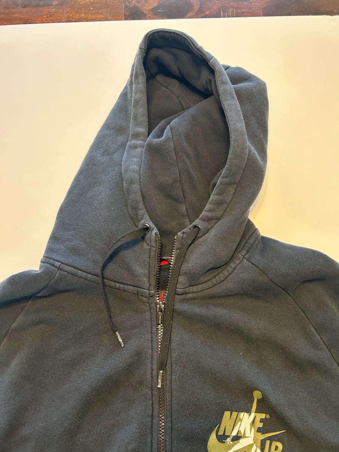 Jordan Nike Air Full Zip Hoodie Size XXL Black Gold Jumpman Logo 7