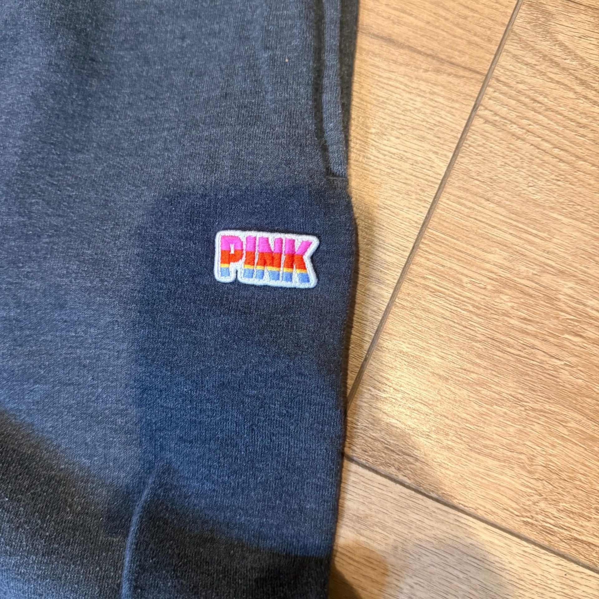 Pink Victoria's Secret Sweatpants Size XS Dark Gray White Logo 3