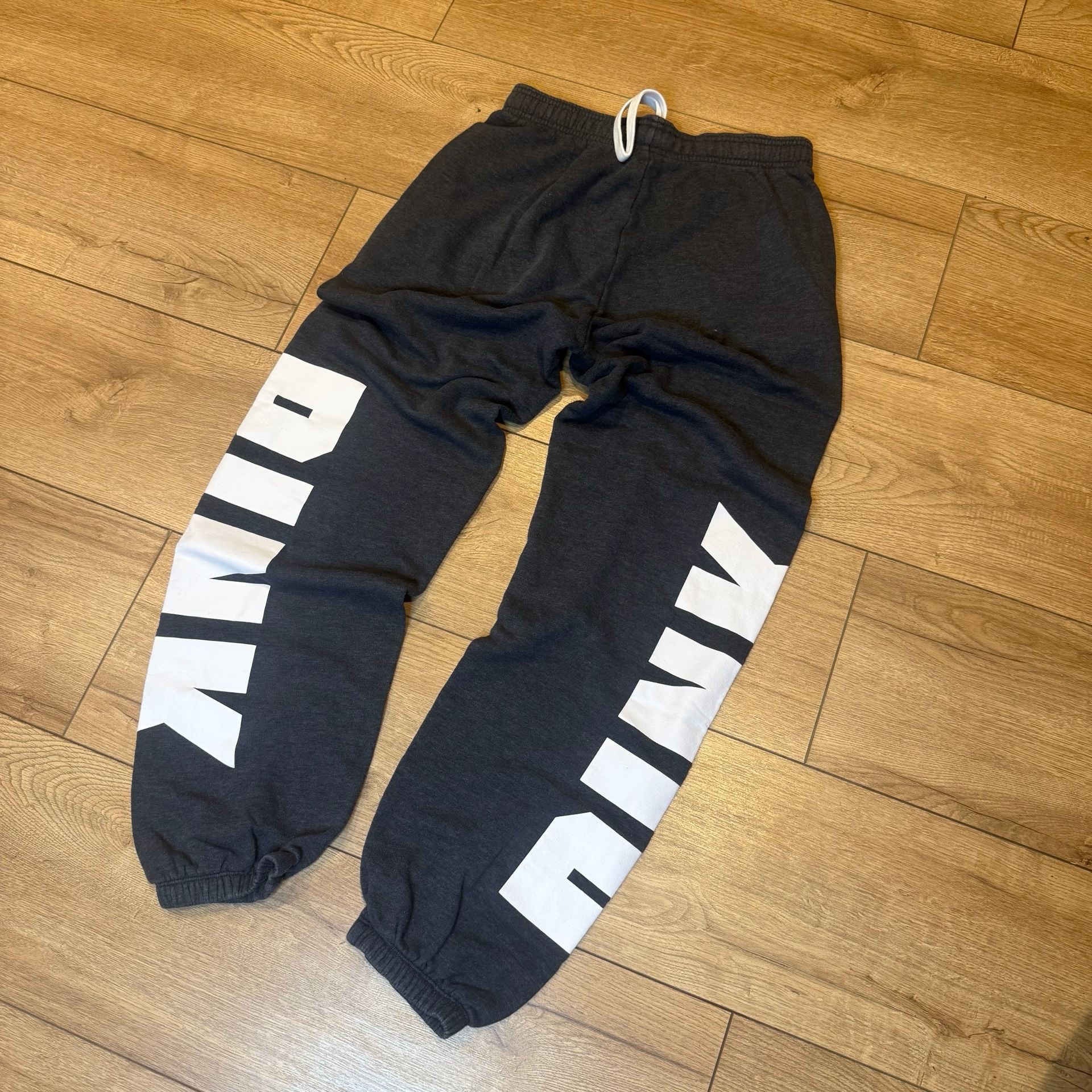 Pink Victoria's Secret Sweatpants Size XS Dark Gray White Logo 4