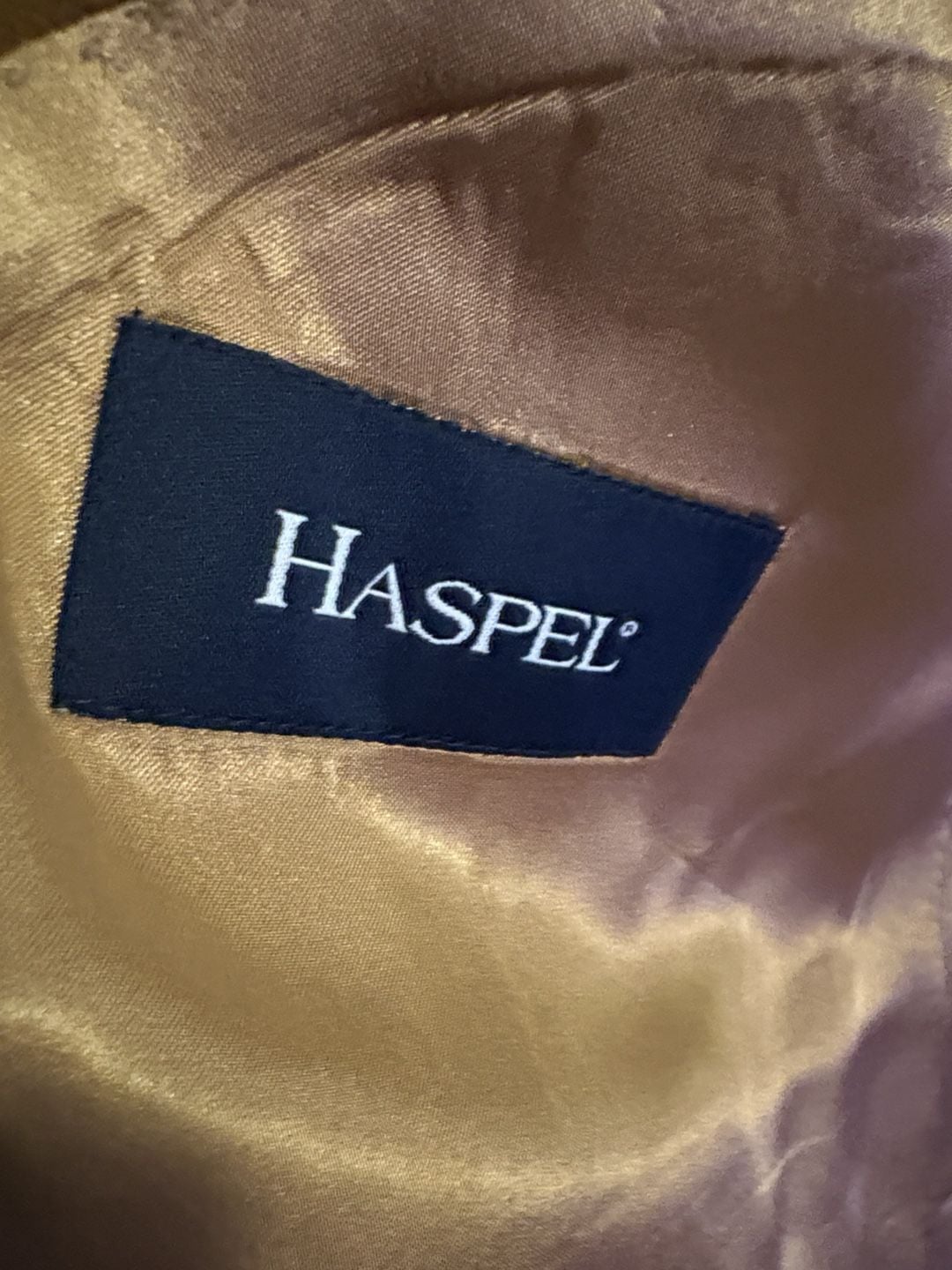 Haspel B1002 Blazer Size 46L Camel Brown 100% Cashmere Sport Coat 5