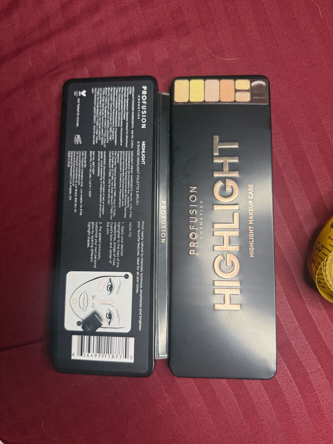 Profusion Cosmetics Highlight Makeup Case Palette 3