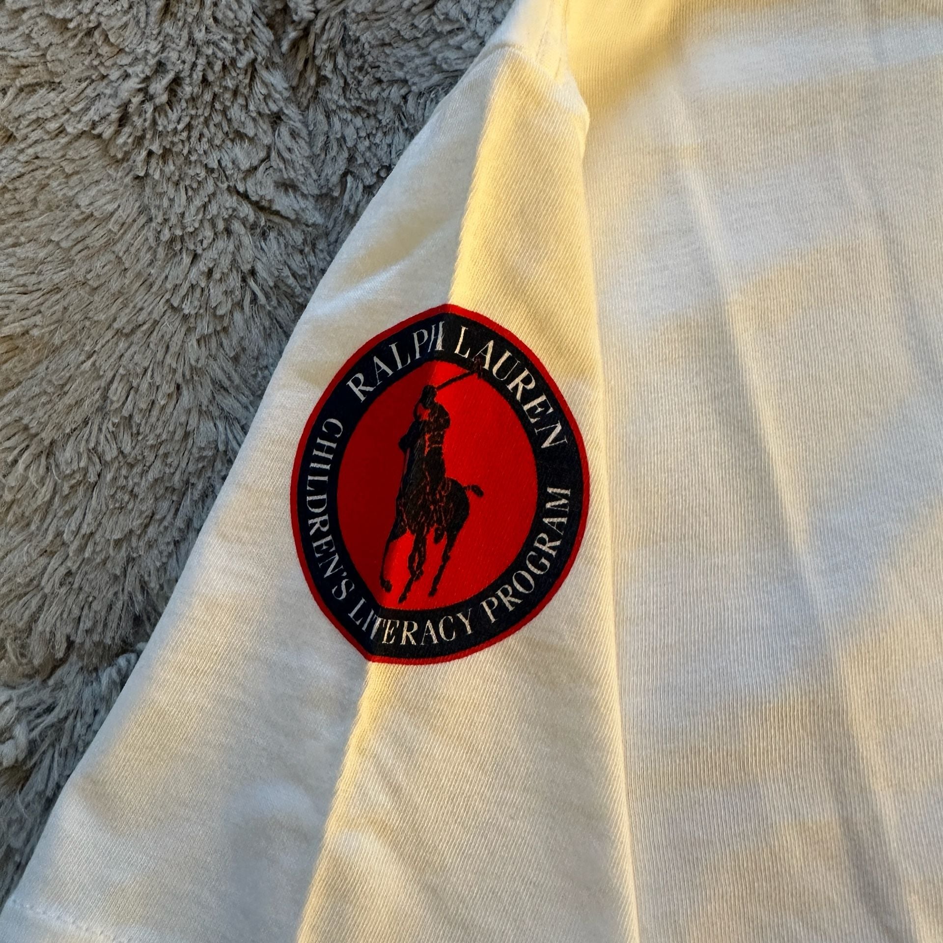 New Polo Ralph Lauren English Literacy Tee Size S (8) White Graphic T-Shirt 5