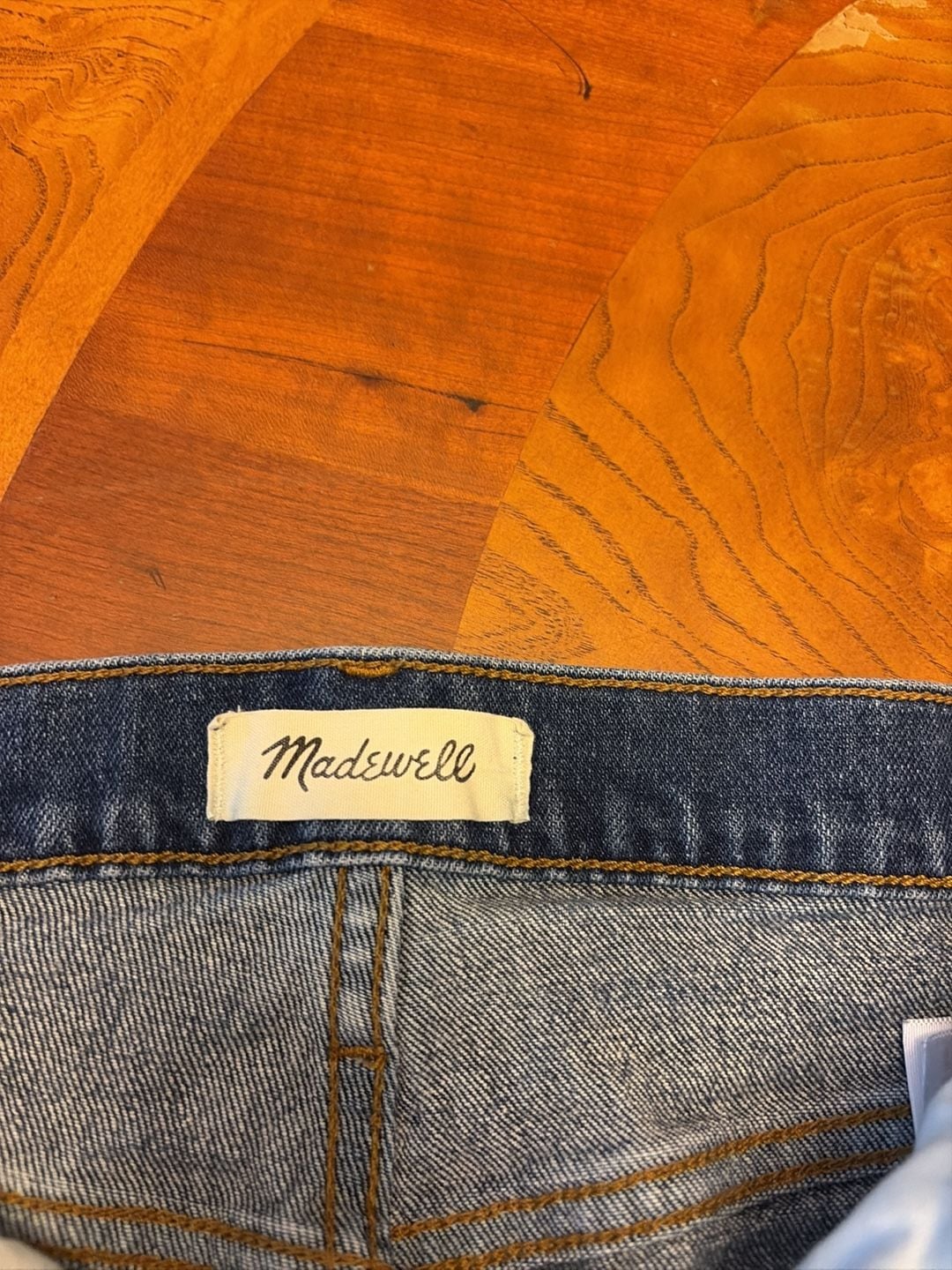 Madewell High-Rise Denim Shorts Size 26 Blue Raw Hem Cutoff 4