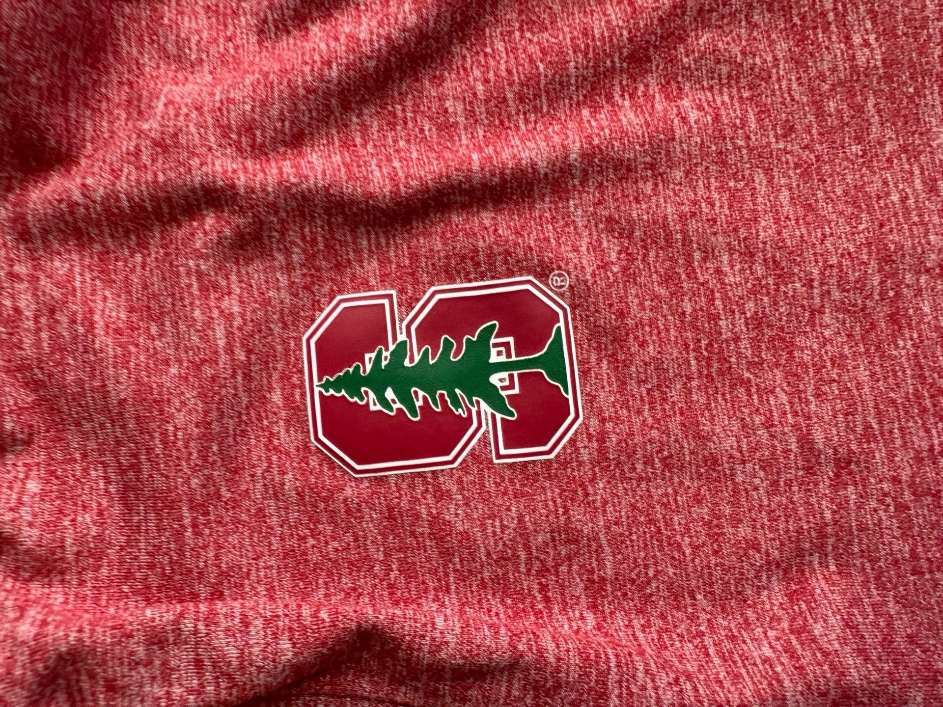 Nike Dri-FIT Stanford Cardinal Quarter Zip Pullover Size L Red Heathered 4
