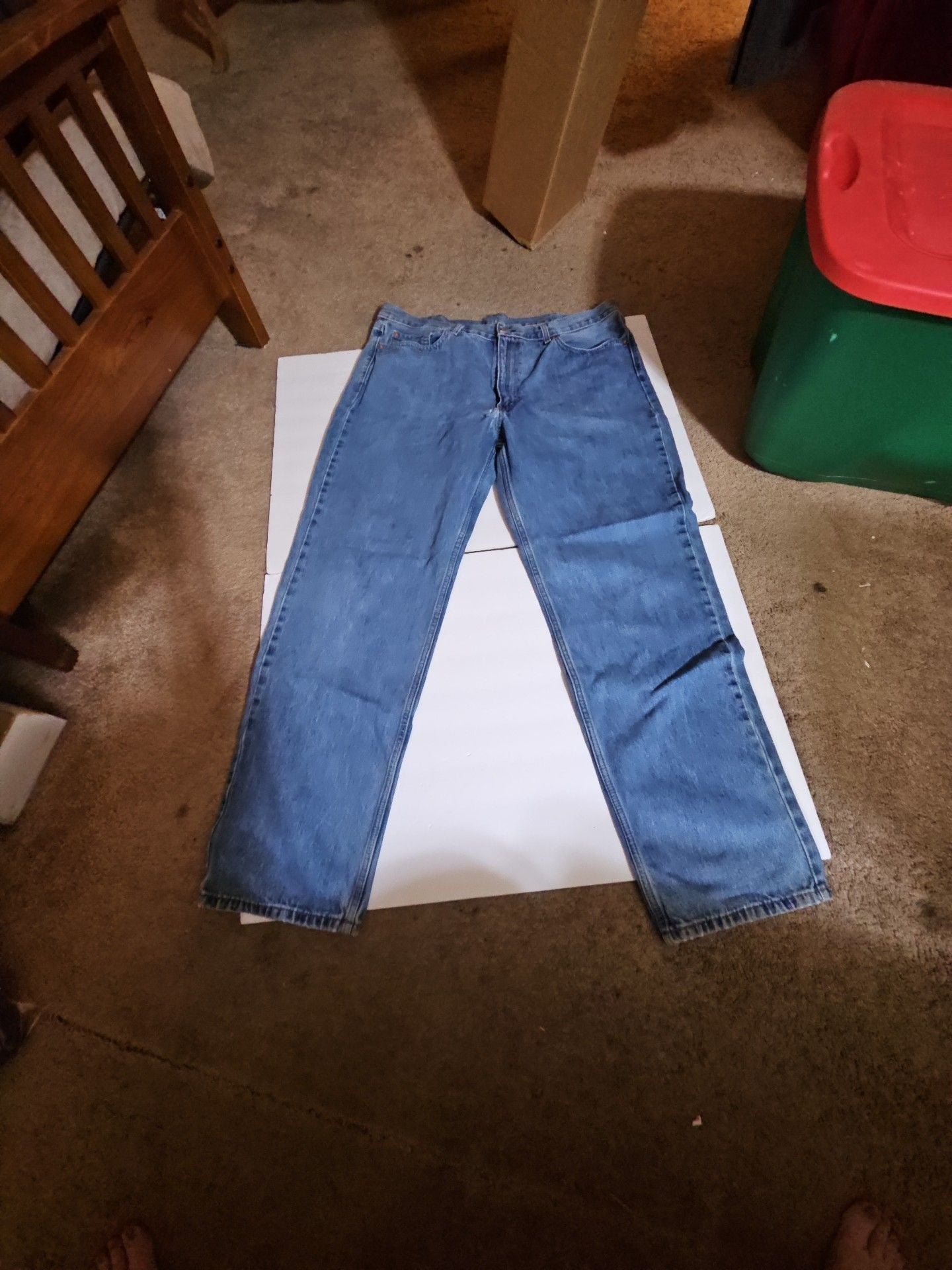 Levi's 550 Relaxed Fit Jeans 40x34 Blue Denim 2
