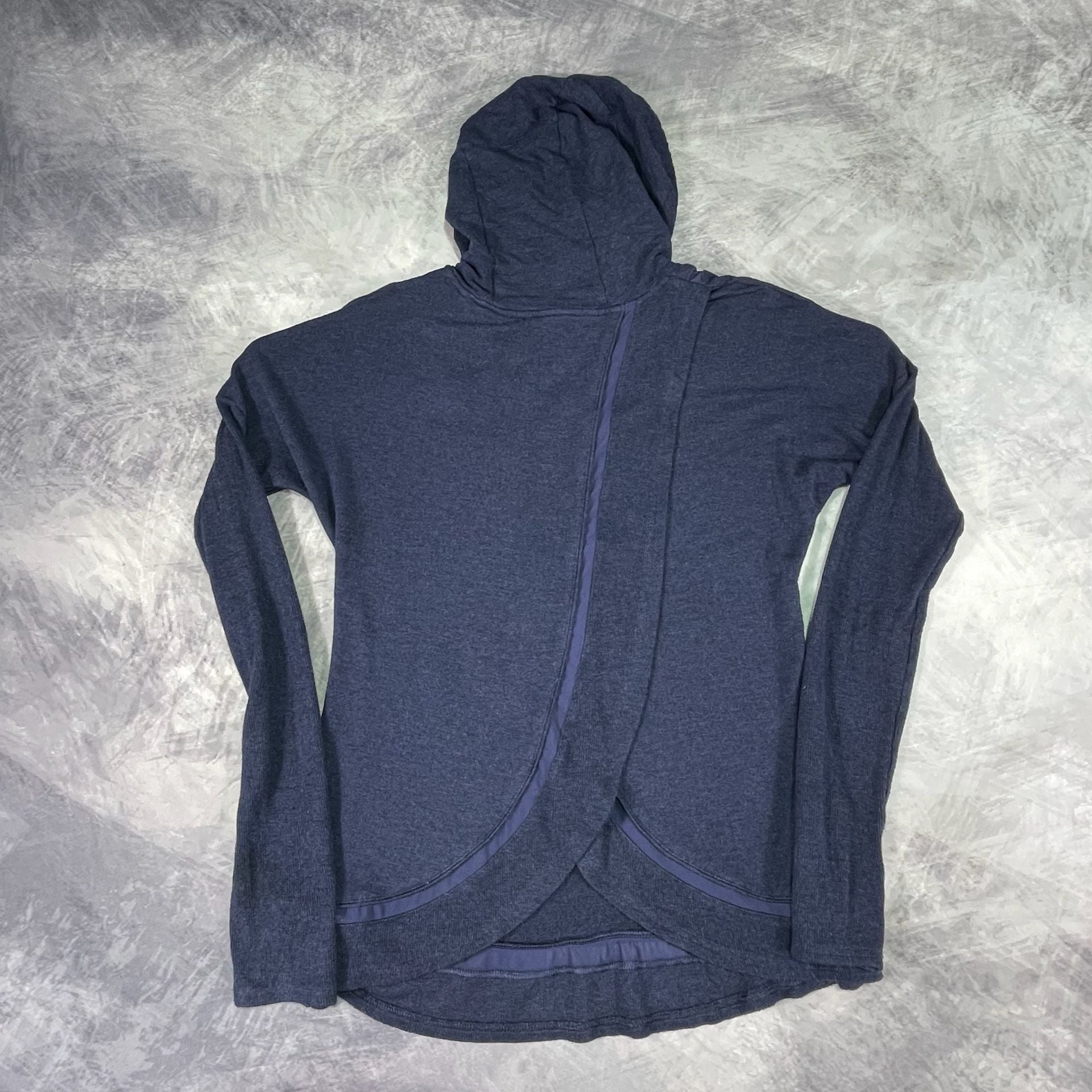 Alo Yoga Hoodie Size S Blue Heathered Long Sleeve Pullover Sweatshirt 5