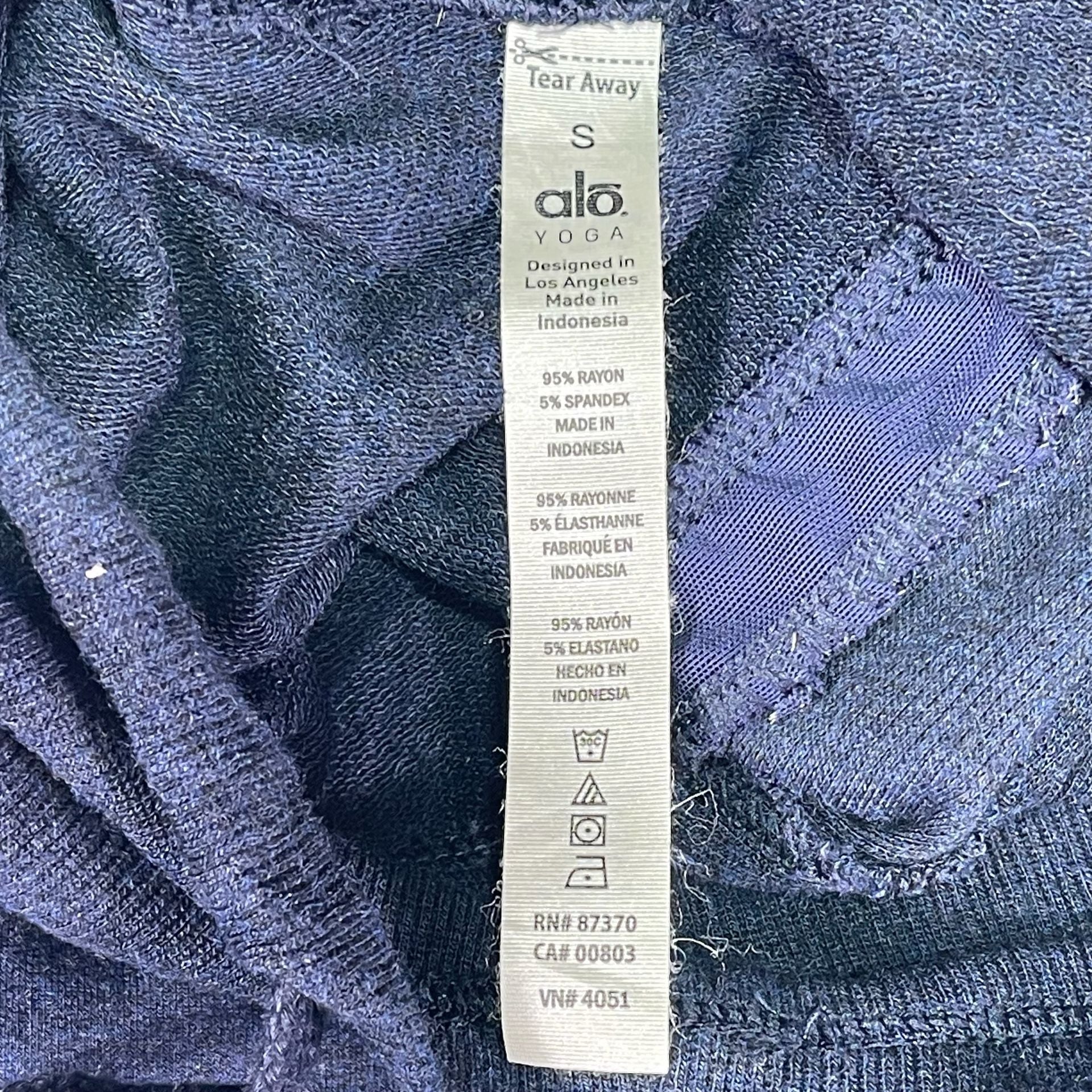 Alo Yoga Hoodie Size S Blue Heathered Long Sleeve Pullover Sweatshirt 6