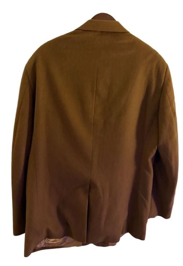 Haspel B1002 Blazer Size 46L Camel Brown 100% Cashmere Sport Coat 8