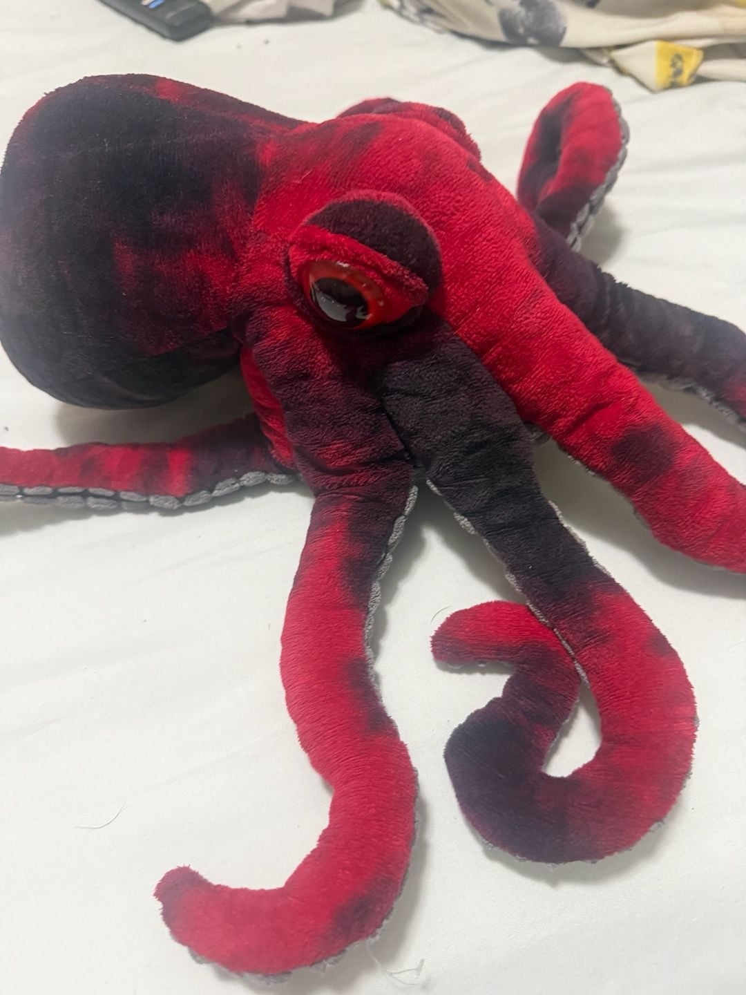 Fiesta Octopus Red Black Realistic Plush Stuffed Animal 16 2