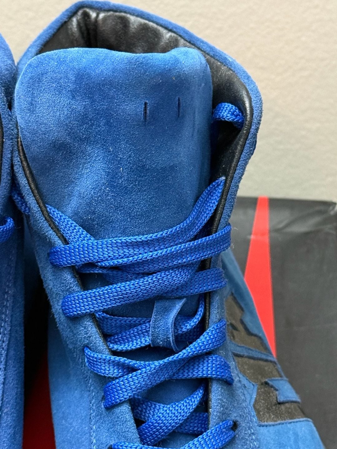 10M Mauri 8578/1 Men’s 10 Blue Suede Genuine Crocodile High Top Sneakers 4