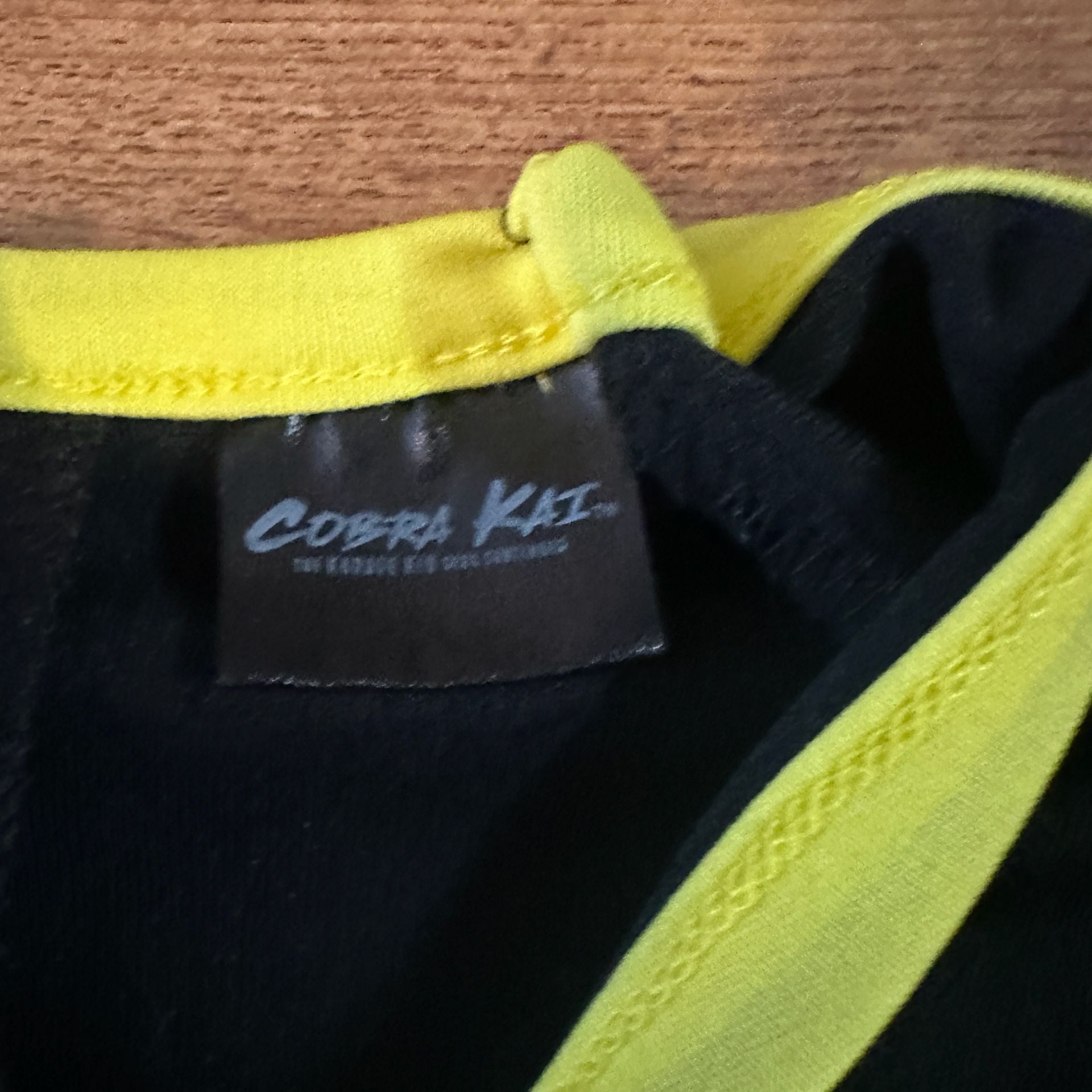 Cobra Kai Sleeveless Gi Costume Top Black Yellow 3