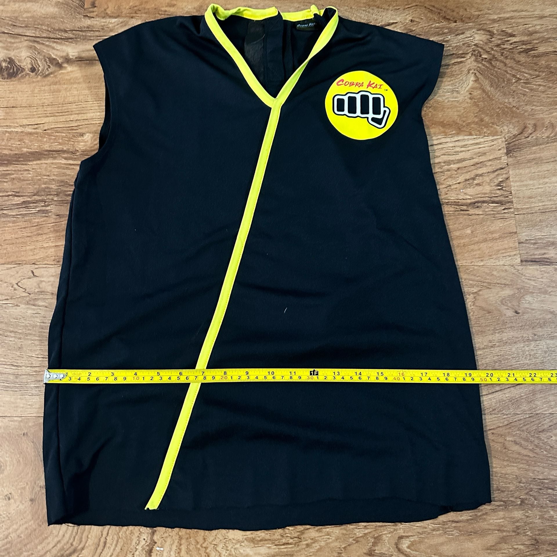 Cobra Kai Sleeveless Gi Costume Top Black Yellow 4