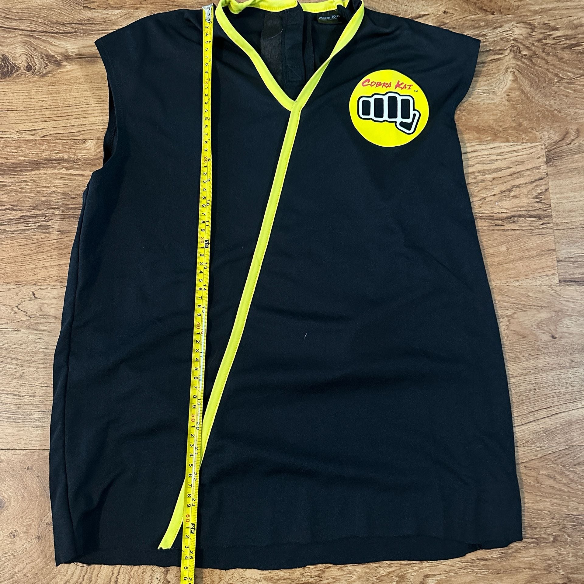 Cobra Kai Sleeveless Gi Costume Top Black Yellow 5