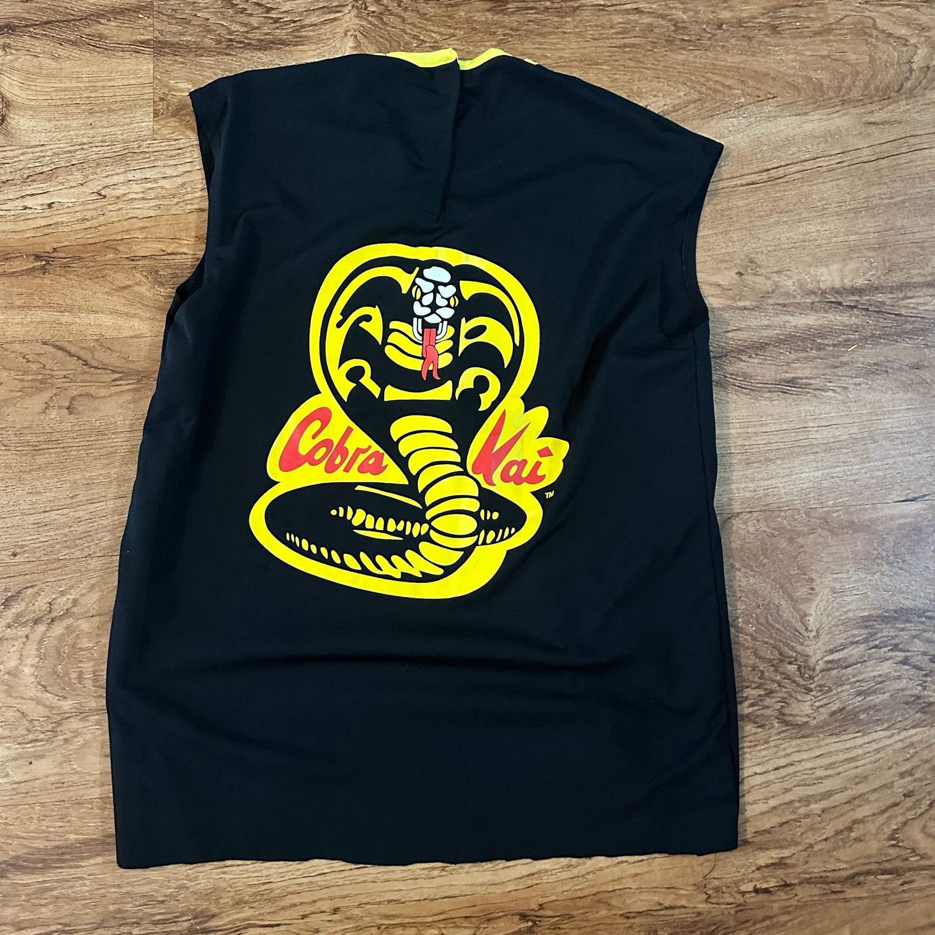 Cobra Kai Sleeveless Gi Costume Top Black Yellow 6