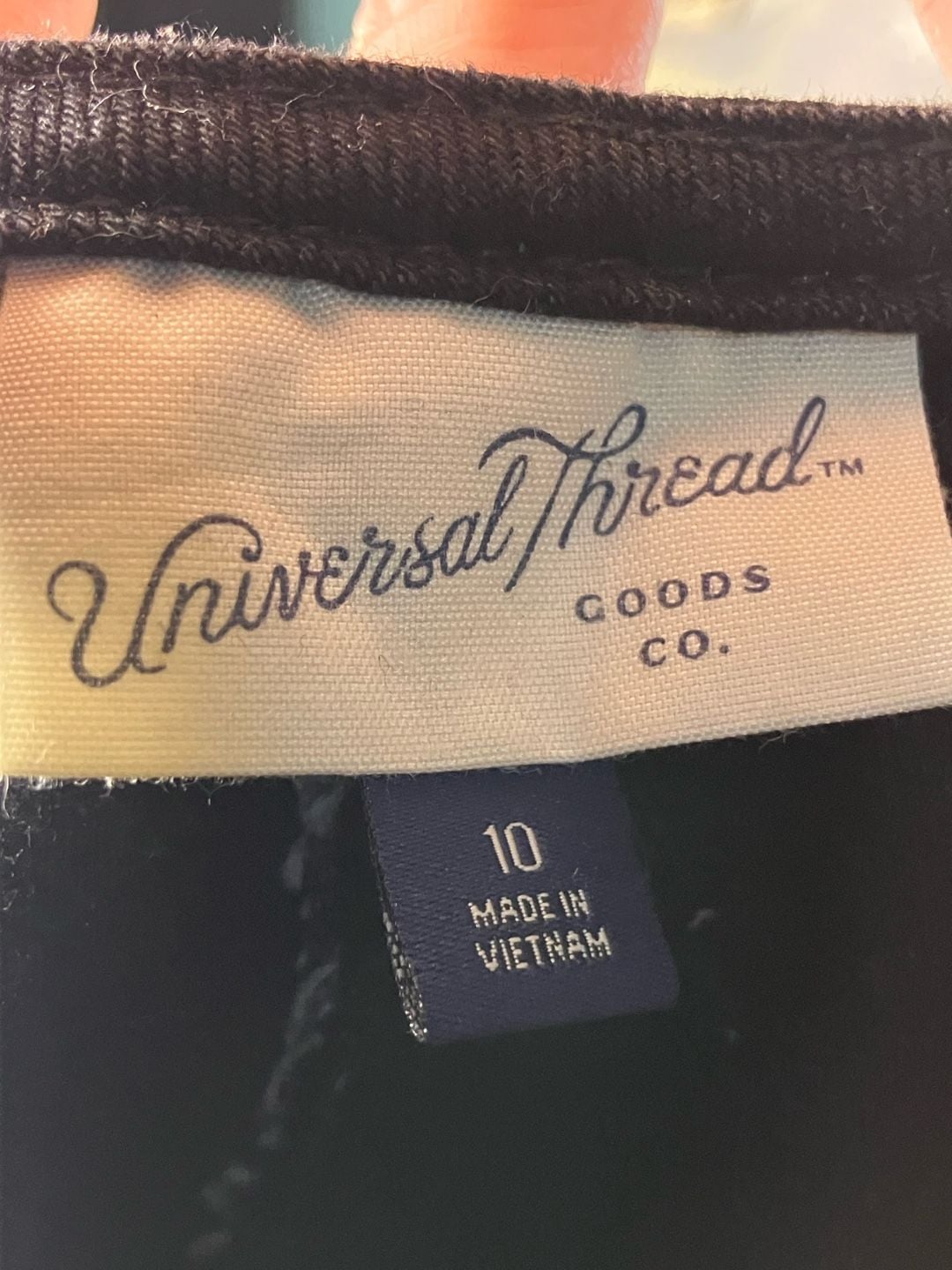 Universal Thread Denim Corset Top Size 10 Black Zip Front 5