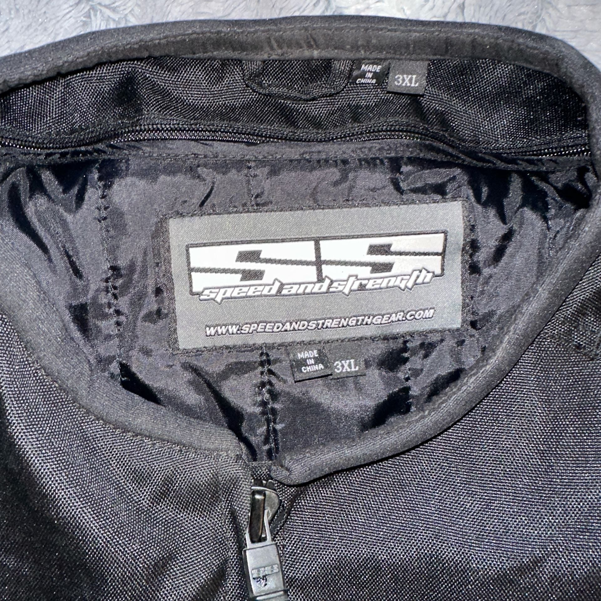 Speed And Strength Motorcycle Jacket Size 3XL Black Armored W/ Spine Pad 3
