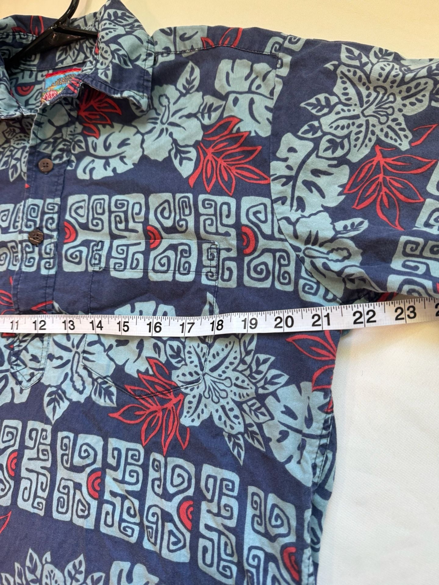 Vintage Reyn Spooner Hawaiian Pullover Aloha Shirt Tropical Tiki Size XS 6