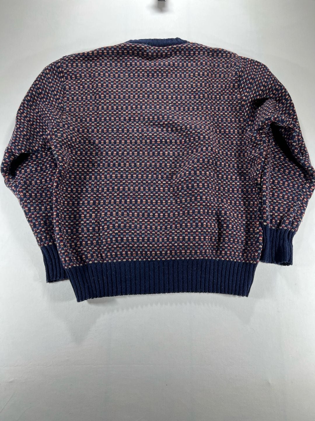 Wentworth Wool Blend Crewneck Sweater Size L Multicolor Pattern Italy 3