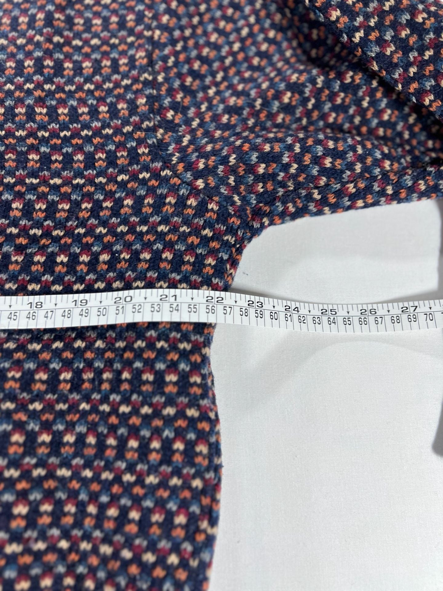 Wentworth Wool Blend Crewneck Sweater Size L Multicolor Pattern Italy 6