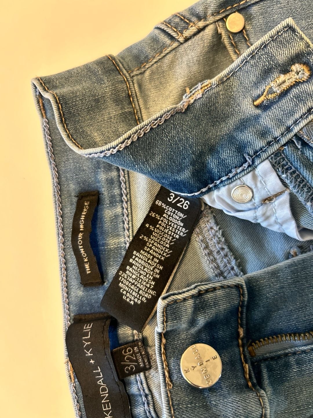 Kendall + Kylie Skinny Jeans Size 0 Distressed Blue Denim 8