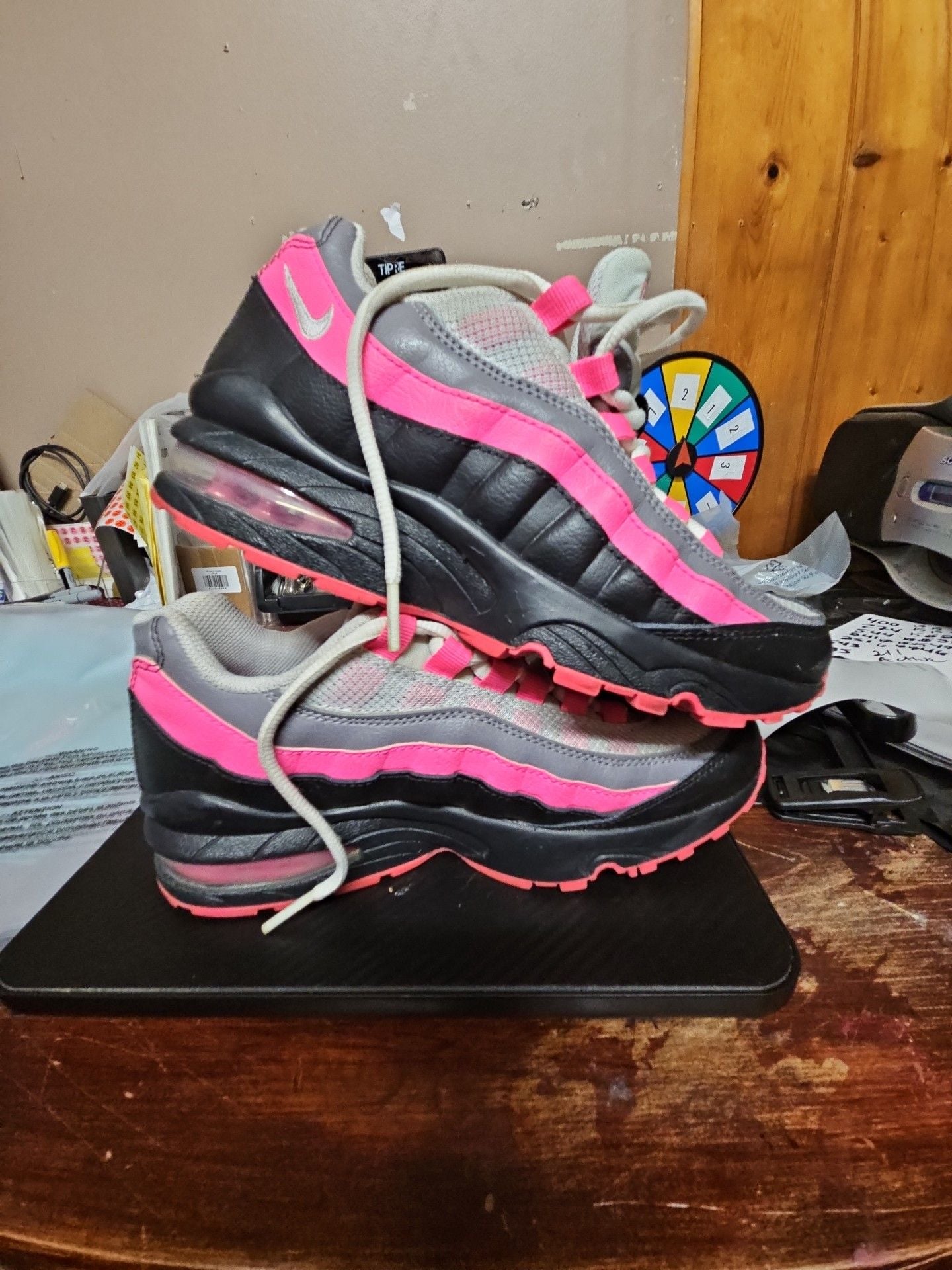 Nike Air Max 95 Size 4.5Y Pink Black Grey 7