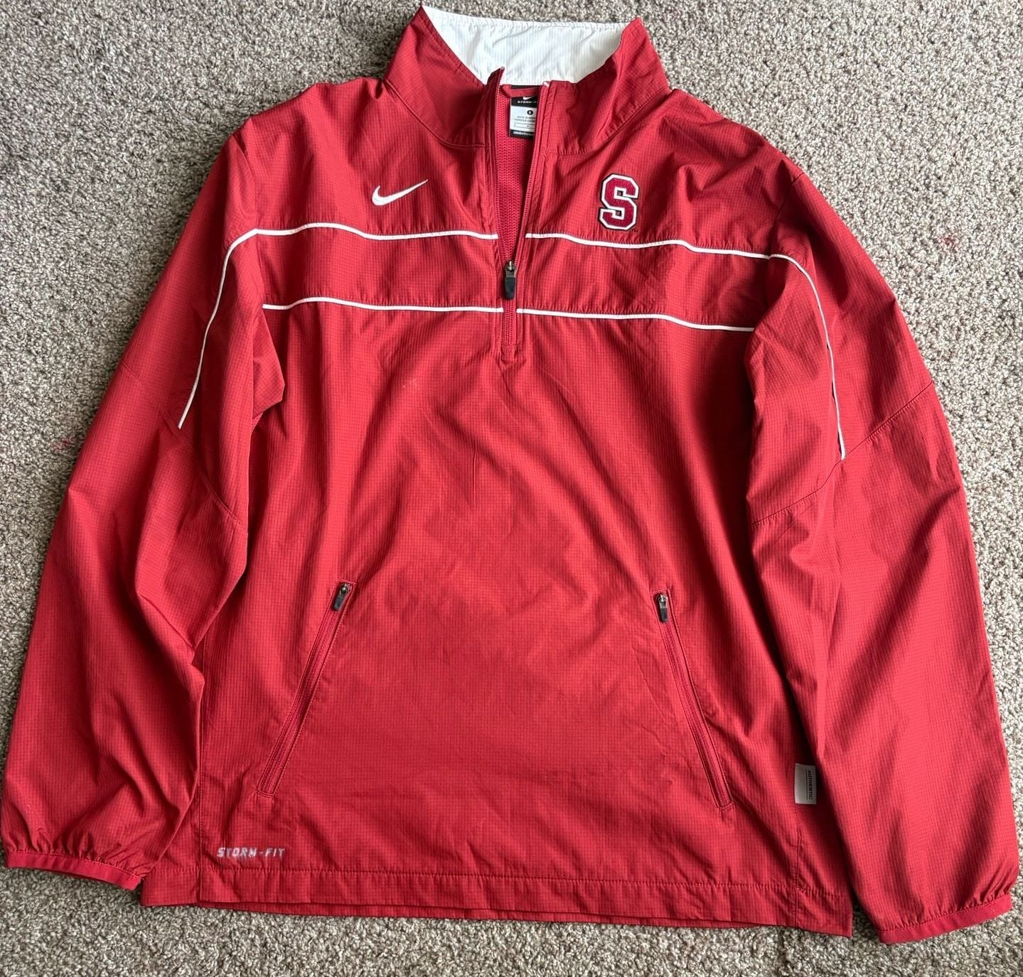 Nike Stanford Cardinal Storm-Fit 1/4 Zip Jacket Size S Red 2