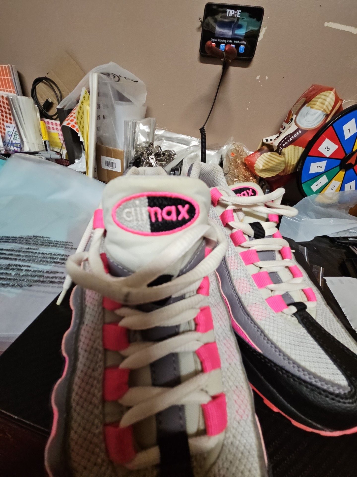 Nike Air Max 95 Size 4.5Y Pink Black Grey 8