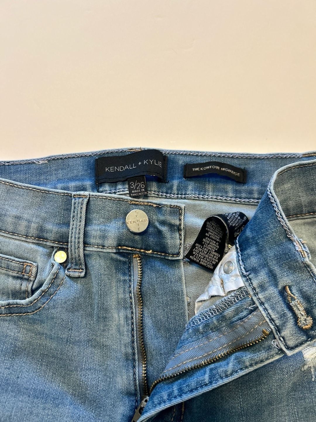 Kendall + Kylie Skinny Jeans Size 0 Distressed Blue Denim 6