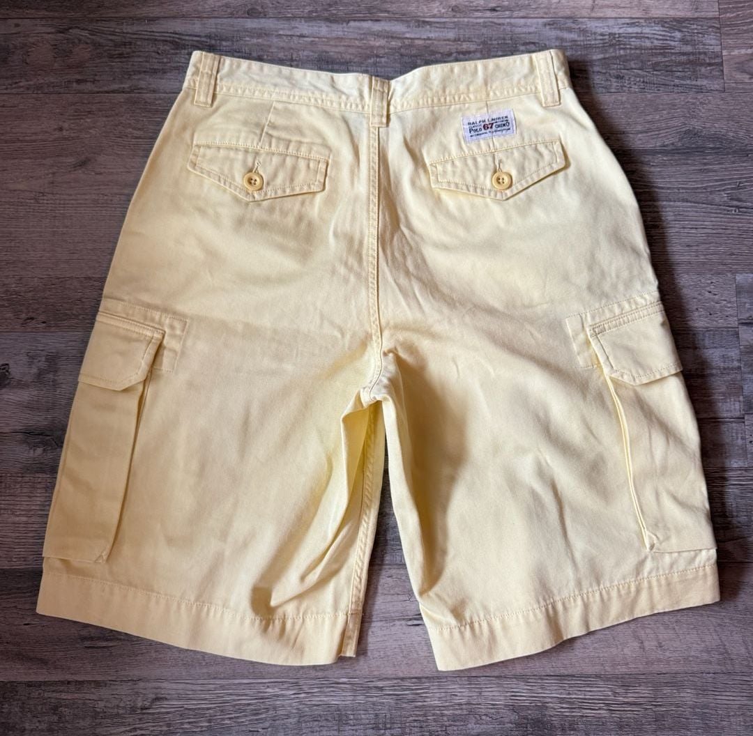 Polo By Ralph Lauren Cargo Shorts Size M Yellow Cotton 6