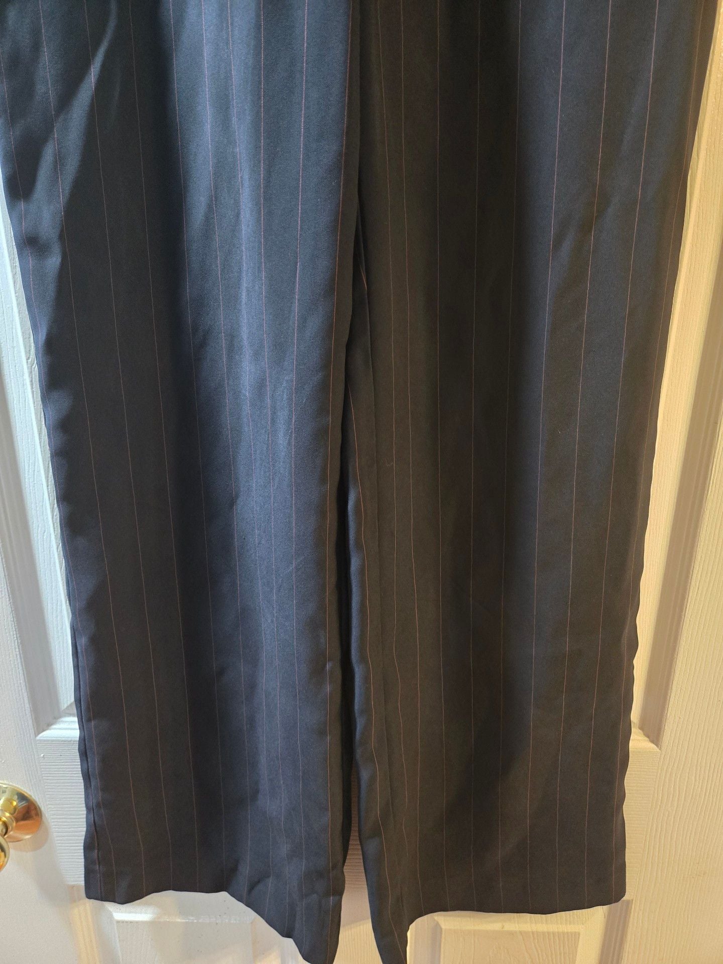 Anne Klein Pinstripe Dress Pants Black 4