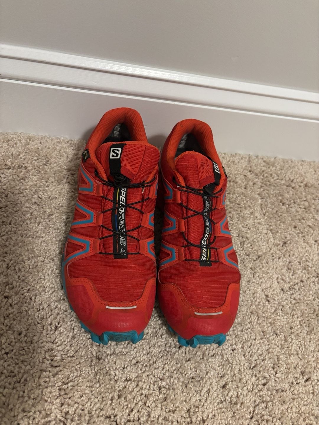 Salomon Speedcross 4 Size 7 Red Blue Trail Running Shoes 2