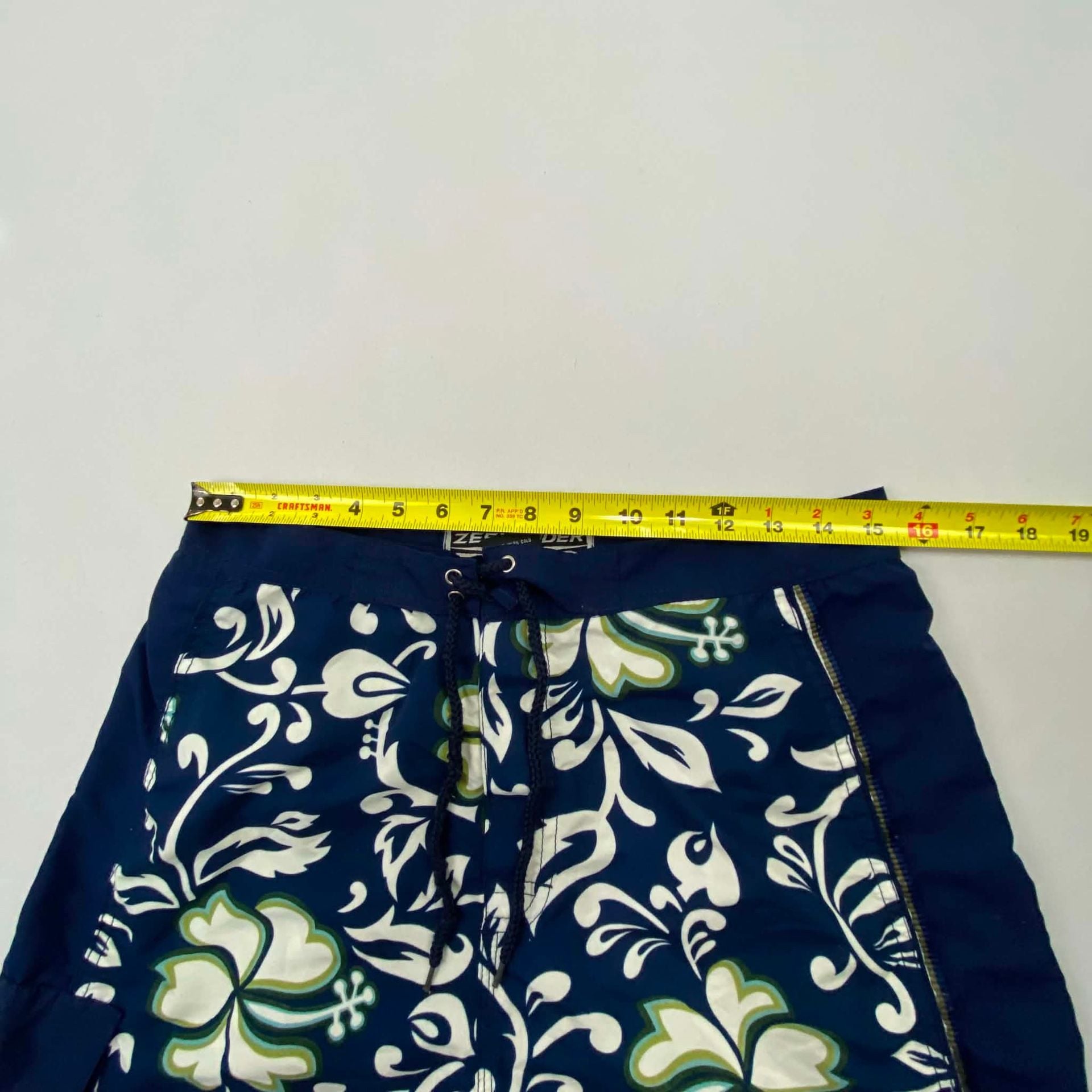 Zeelander Board Shorts Size 32 Blue Floral Swim Trunks 5