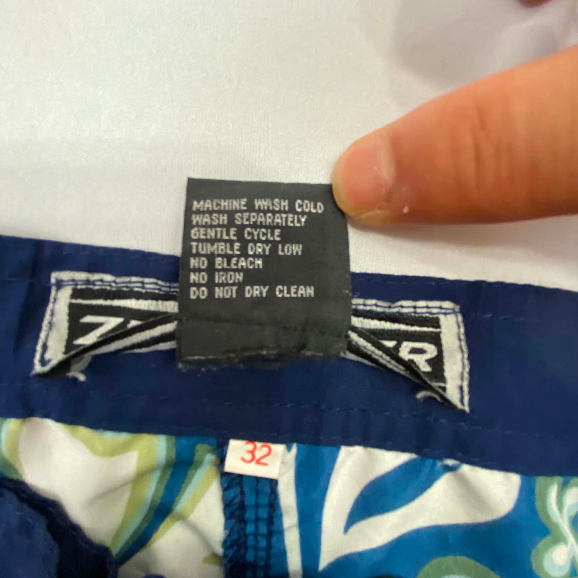 Zeelander Board Shorts Size 32 Blue Floral Swim Trunks 7