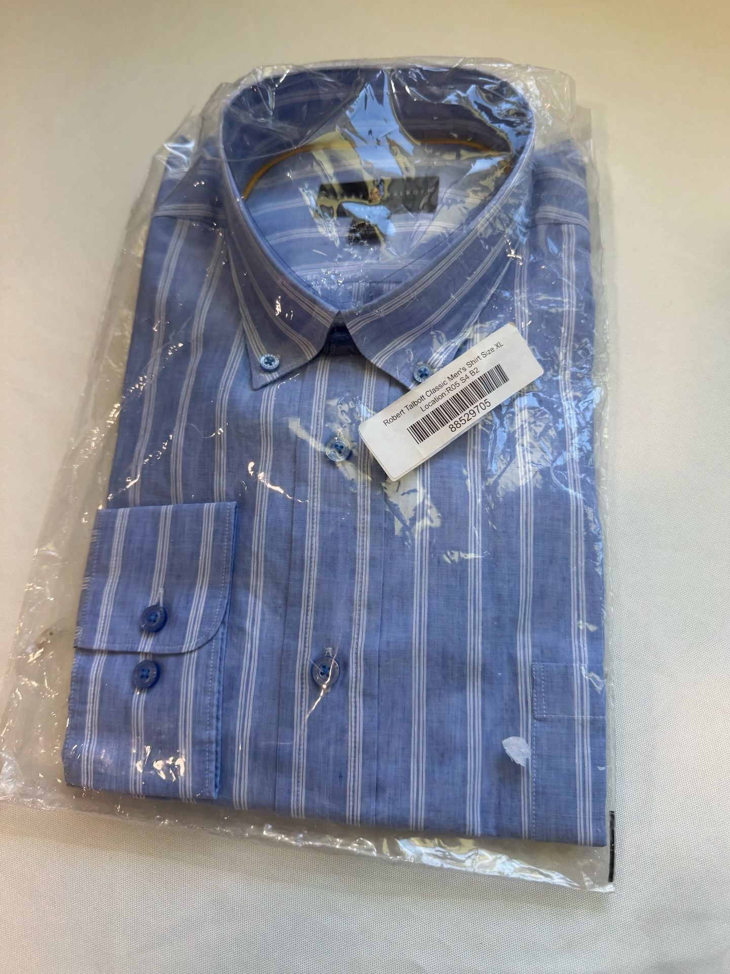 Robert Talbott Linen Blend Striped Button Down Shirt Quiet Luxury NWT Size XL 5