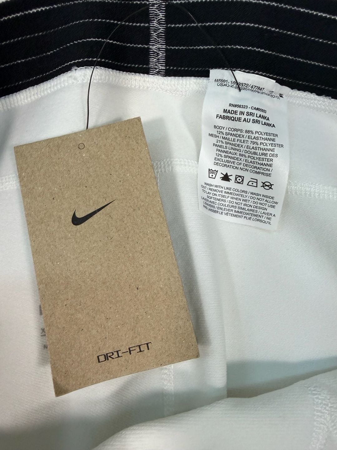 Nike Pro Dri-FIT Fitness Tights Size XXL White 6