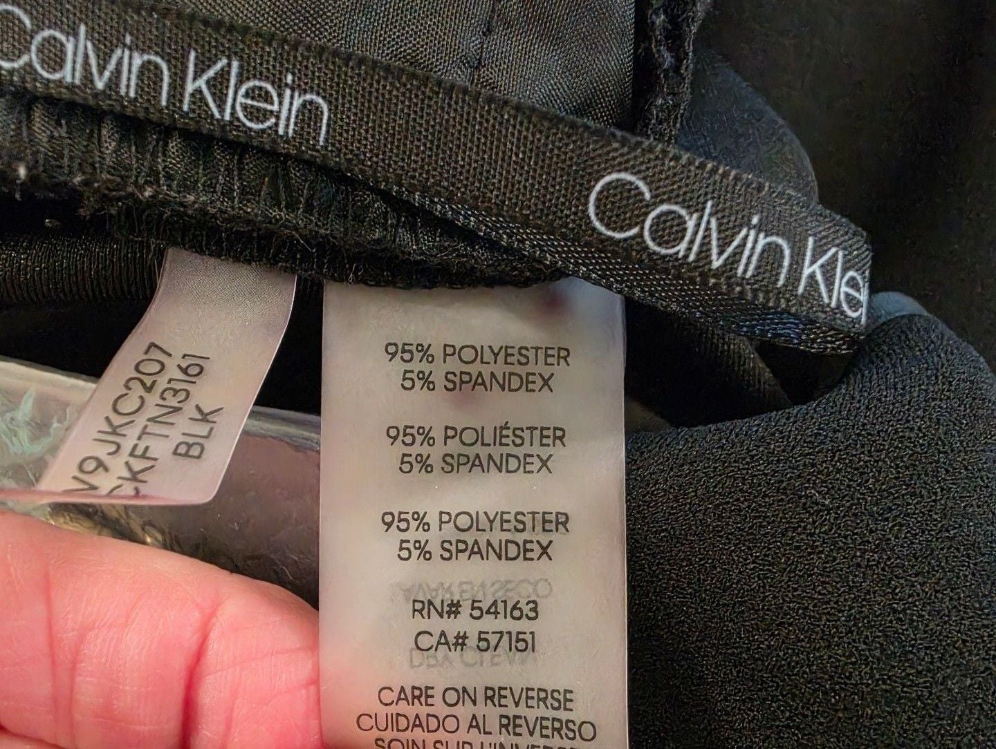 New Calvin Klein Dress Pants Size 14W Black Gold Button Details 6