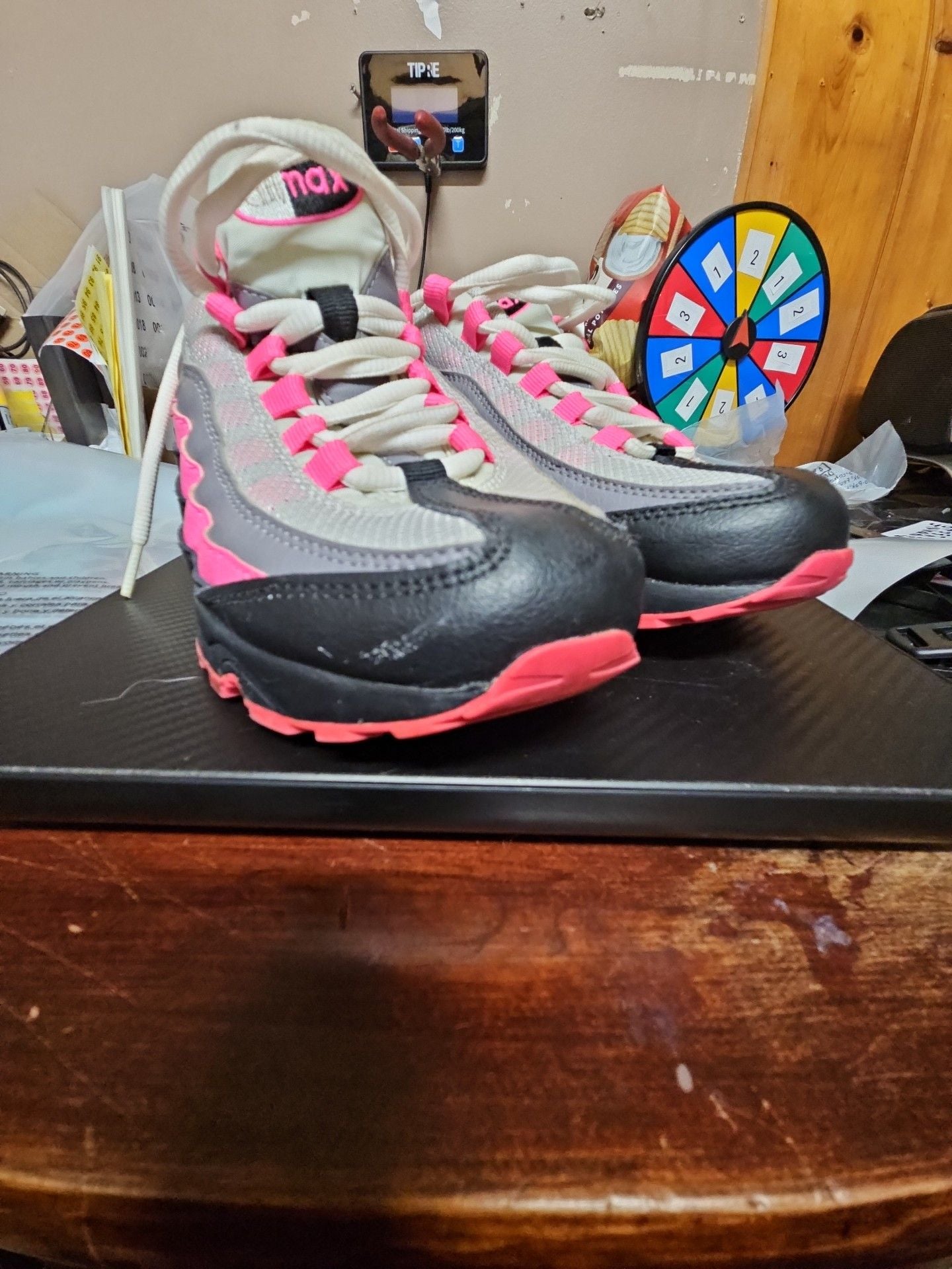 Nike Air Max 95 Size 4.5Y Pink Black Grey 9