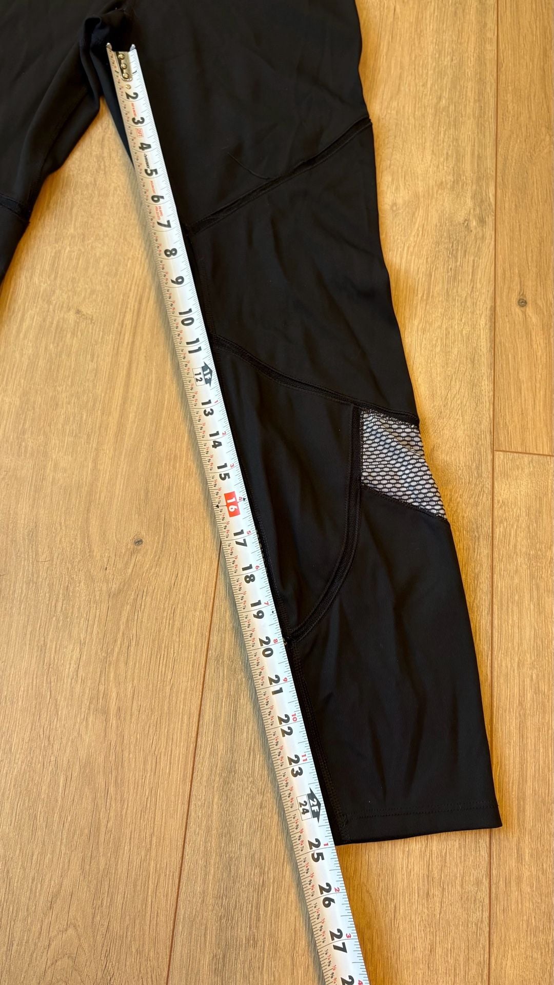Avia Leggings Size M (8-10) Black Mesh Activewear Pants 4