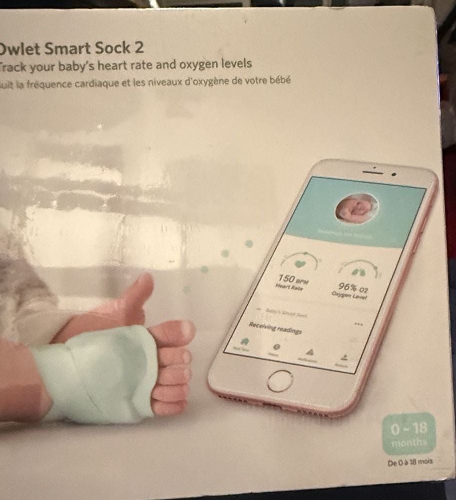 Owlet Smart Sock 2 Baby Heart Rate and Oxygen Monitor 3