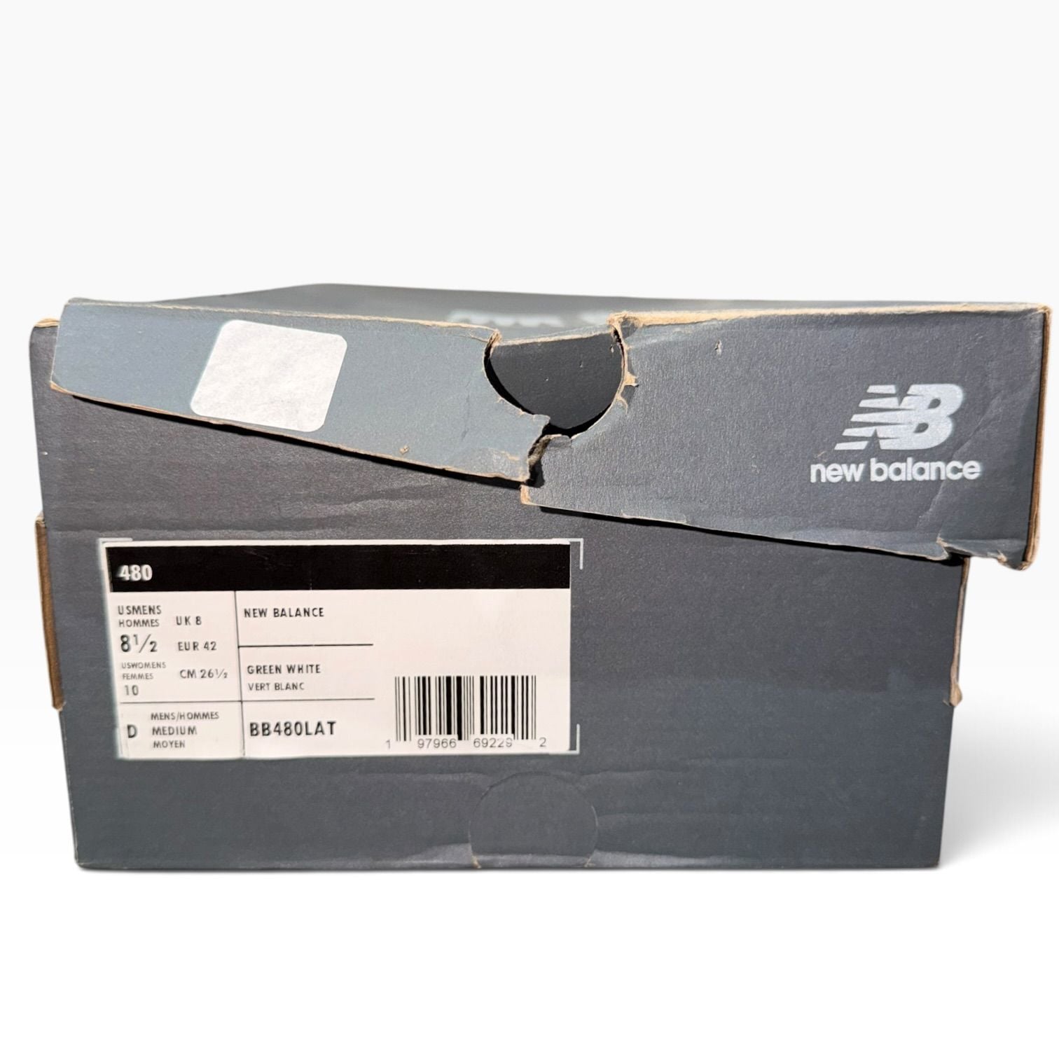 New Balance 480 Size 8.5M Airy Teal White Leather Sneakers 8