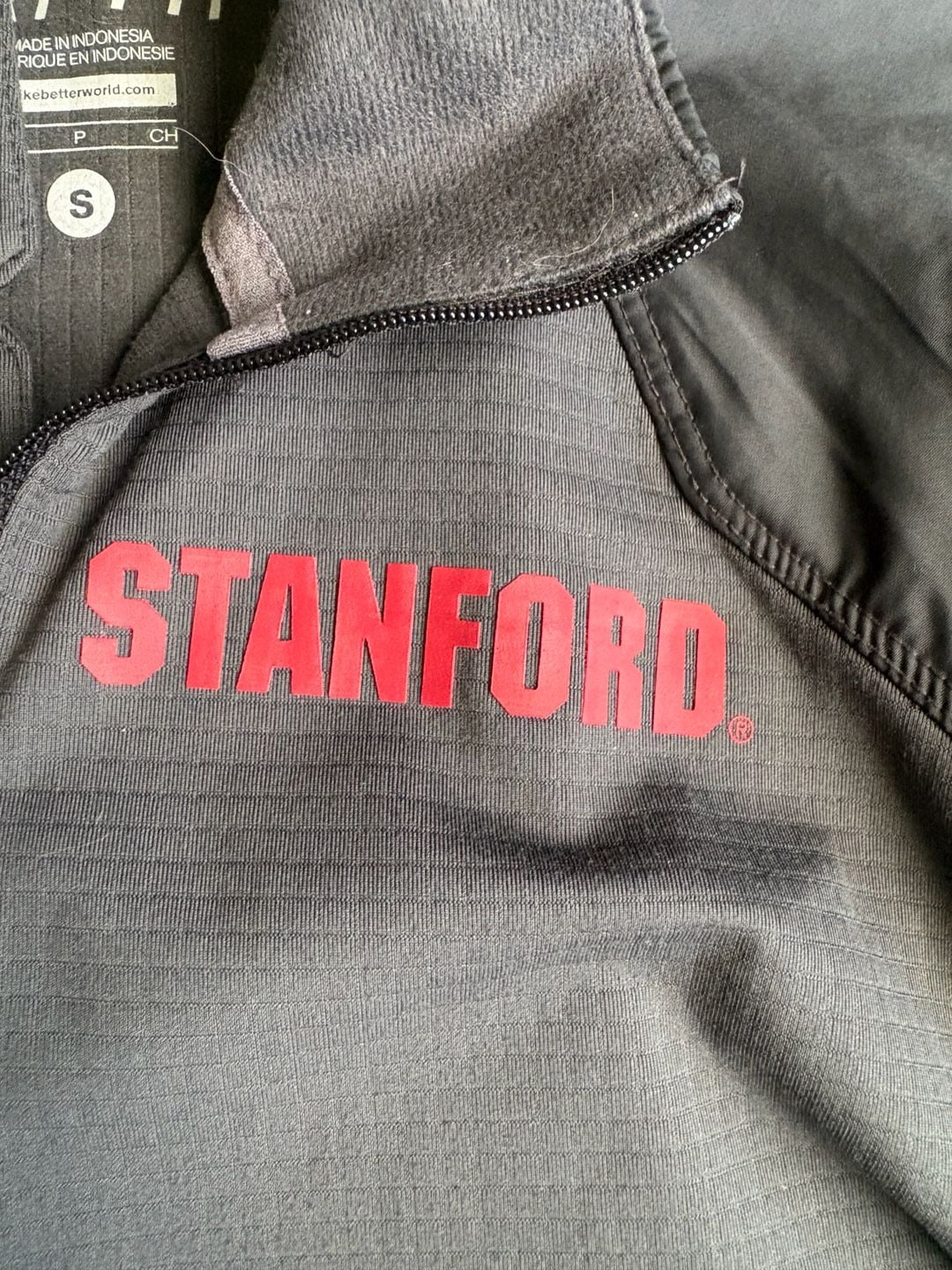 Nike Stanford Cardinal Dri-Fit 1/4 Zip Pullover Size S Gray 4